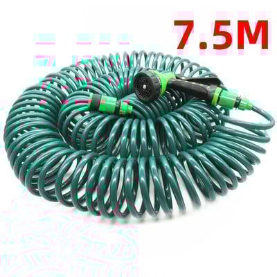 7,5M/15M/30M Ανασυρόμενο πηνίο Magic Flexible Garden Water Hose Cleaning Car Cleaning Spring Pipe Plastic λάστιχο φυτό ποτίσματος με πιστόλι ψεκασμού