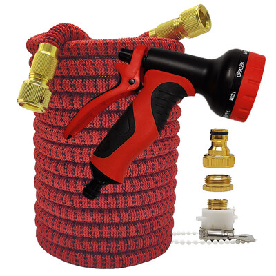 Namų ir sodo žarna aukšto slėgio lankstūs išsiplečiantys dvispalviai magiški laistymo vamzdžiai 25-100 FT sodo ūkio drėkinimo automobilių plovimui