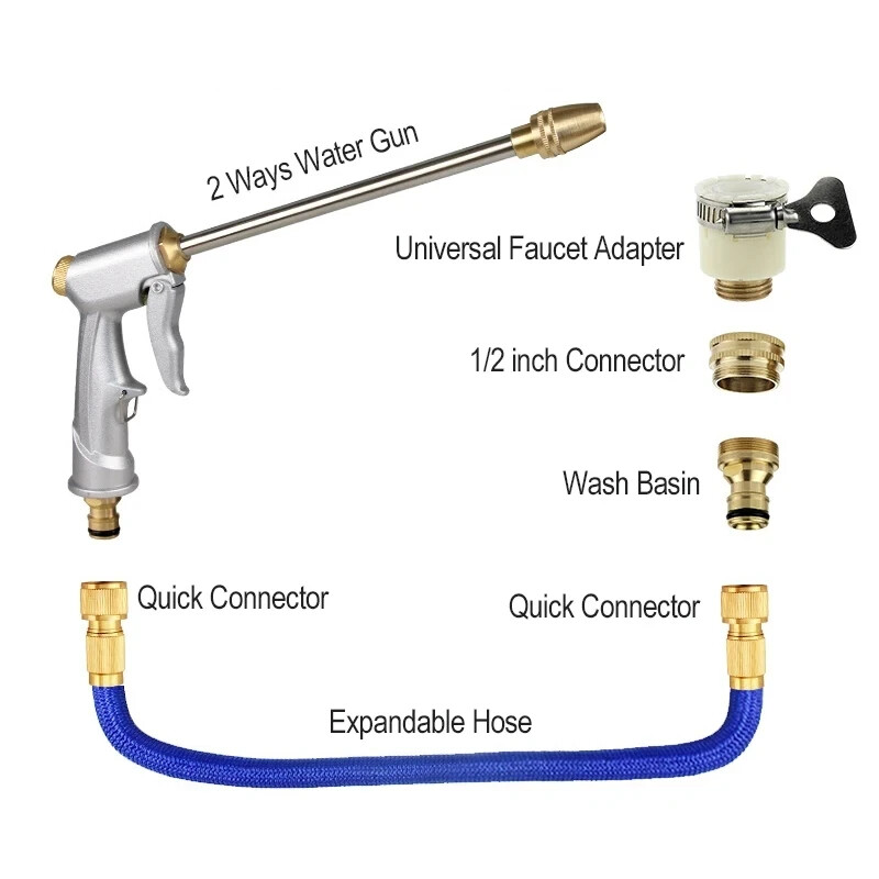 3X proširivo vrtno crijevo Visokotlačni autopraonica Artefact Magic Teleskopska cijev za raspršivanje pištolj za navodnjavanje i alat za čišćenje