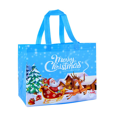 Χριστουγεννιάτικη τσάντα τσάντα με χερούλια Άγιος Βασίλης Χιονάνθρωπος Καραμέλα Δώρο Τσάντα Συσκευασία Χαρούμενα Χριστούγεννα Πρωτοχρονιά Διακόσμηση πάρτι Noel Θήκη αγορών