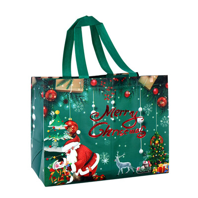 Χριστουγεννιάτικη τσάντα τσάντα με χερούλια Άγιος Βασίλης Χιονάνθρωπος Καραμέλα Δώρο Τσάντα Συσκευασία Χαρούμενα Χριστούγεννα Πρωτοχρονιά Διακόσμηση πάρτι Noel Θήκη αγορών