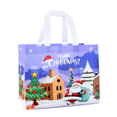 Χριστουγεννιάτικη τσάντα τσάντα με χερούλια Άγιος Βασίλης Χιονάνθρωπος Καραμέλα Δώρο Τσάντα Συσκευασία Χαρούμενα Χριστούγεννα Πρωτοχρονιά Διακόσμηση πάρτι Noel Θήκη αγορών