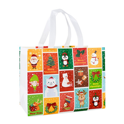Χριστουγεννιάτικη τσάντα τσάντα με χερούλια Άγιος Βασίλης Χιονάνθρωπος Καραμέλα Δώρο Τσάντα Συσκευασία Χαρούμενα Χριστούγεννα Πρωτοχρονιά Διακόσμηση πάρτι Noel Θήκη αγορών