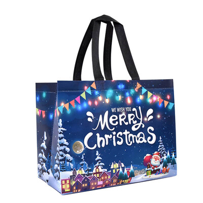 Χριστουγεννιάτικη τσάντα τσάντα με χερούλια Άγιος Βασίλης Χιονάνθρωπος Καραμέλα Δώρο Τσάντα Συσκευασία Χαρούμενα Χριστούγεννα Πρωτοχρονιά Διακόσμηση πάρτι Noel Θήκη αγορών