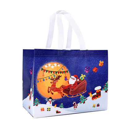 Χριστουγεννιάτικη τσάντα τσάντα με χερούλια Άγιος Βασίλης Χιονάνθρωπος Καραμέλα Δώρο Τσάντα Συσκευασία Χαρούμενα Χριστούγεννα Πρωτοχρονιά Διακόσμηση πάρτι Noel Θήκη αγορών