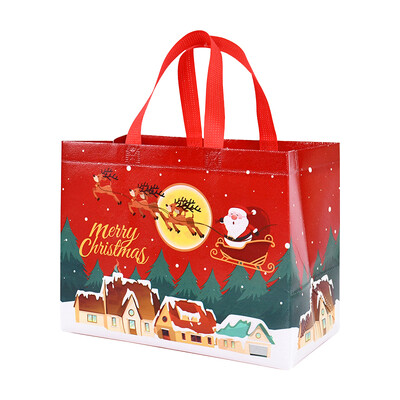 Χριστουγεννιάτικη τσάντα τσάντα με χερούλια Άγιος Βασίλης Χιονάνθρωπος Καραμέλα Δώρο Τσάντα Συσκευασία Χαρούμενα Χριστούγεννα Πρωτοχρονιά Διακόσμηση πάρτι Noel Θήκη αγορών