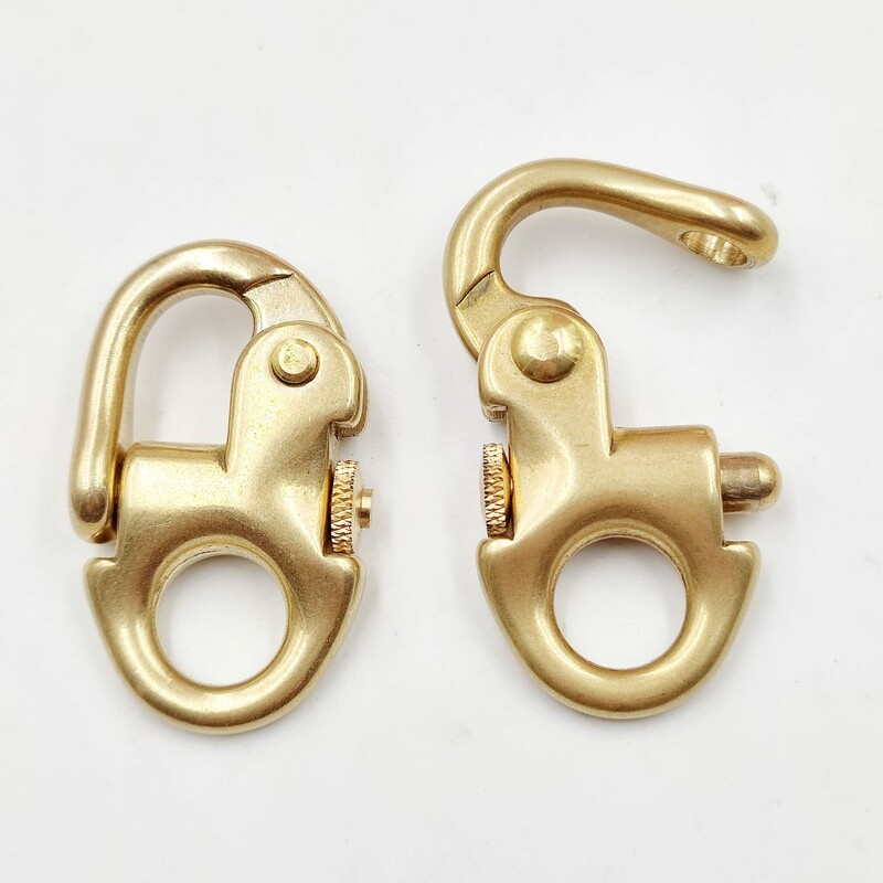 1 x Puna mesingana kopča Kopča Kopča Privjesak Prsten Kuka vijčani spoj Spojnica Remen za torbu Dijelovi kožnog pribora