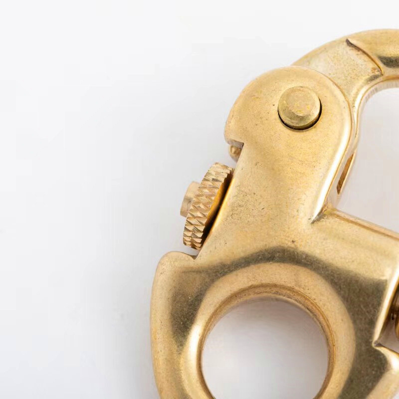 1 x Puna mesingana kopča Kopča Kopča Privjesak Prsten Kuka vijčani spoj Spojnica Remen za torbu Dijelovi kožnog pribora