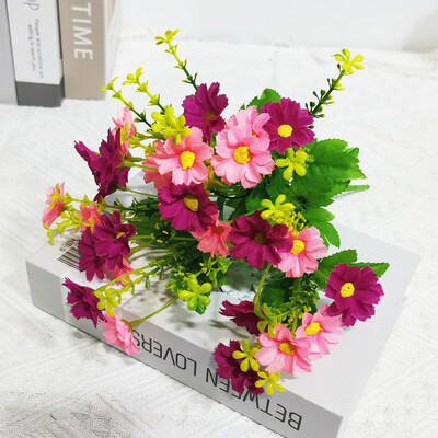 1 köteg művirágok kültéri UV-álló cserjék Növények álvirágos növényzet irodai konyhához esküvői kerti dekorációhoz