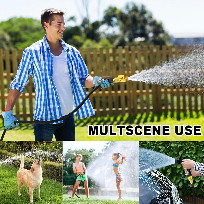 50/75/100Ft išplečiama sodo žarna su 8 funkcijų purškimo antgaliu Vandens žarna išsiplečiantis vandens vamzdis sodo laistymui automobilių plovimui