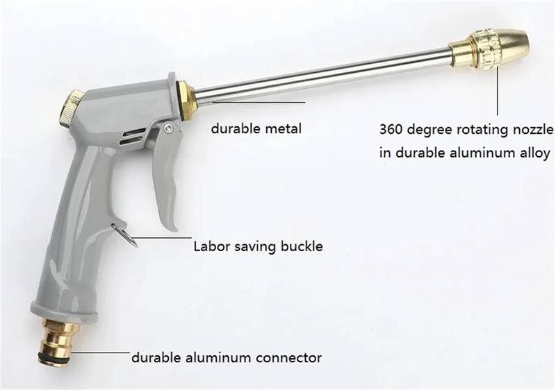 3X didesnis su aukšto slėgio vandens pistoleto žarna Automobilių plovimo vandens pistoletas