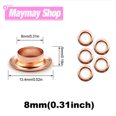 50 vnt. 8 mm skylės metalinės kilpos, tarpikliai su poveržlės perforatoriaus rinkiniu, įrankiu pasidaryk pats, odiniai aksesuarai, drabužiai, batai, diržo dangtelis, maišelio etiketės