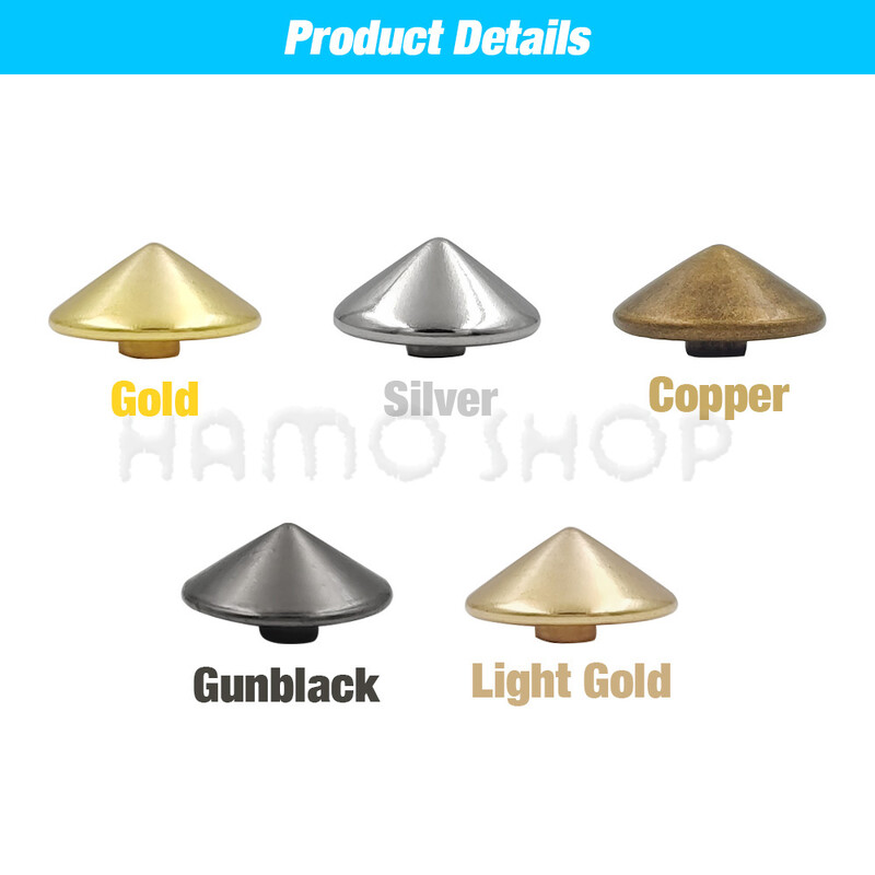 80-100 kompleta 5-12 mm konusne zakovice sa šiljcima DIY Punk Rock za odjeću Obuća Torbe Dekoracija ovratnika za kućne ljubimce Dodaci za izradu kože