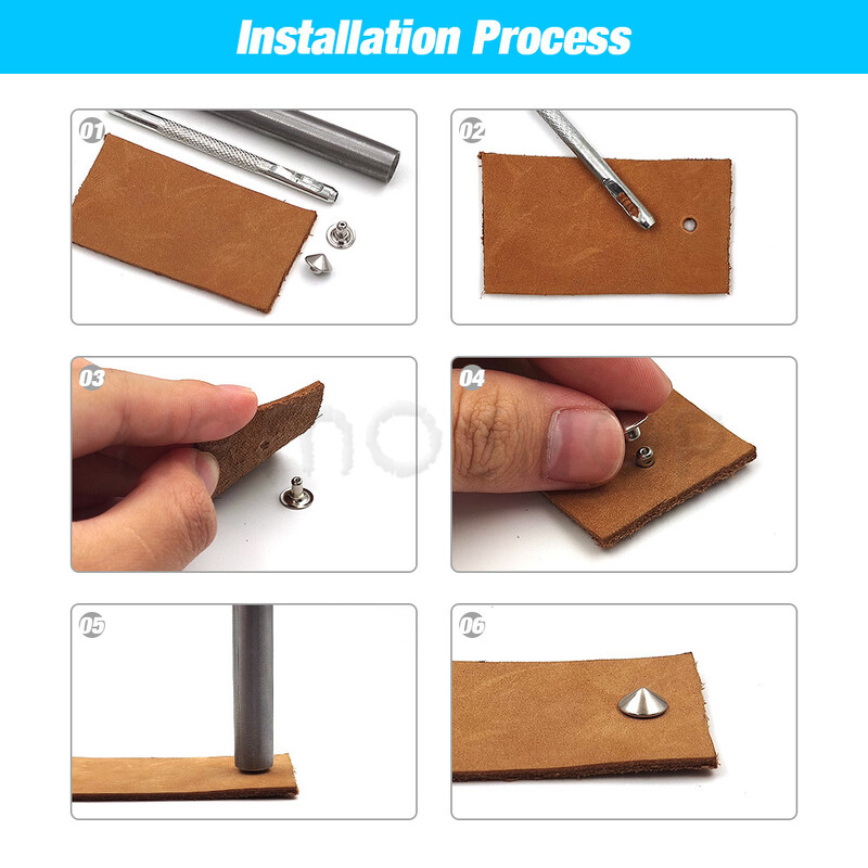 80-100 kompleta 5-12 mm konusne zakovice sa šiljcima DIY Punk Rock za odjeću Obuća Torbe Dekoracija ovratnika za kućne ljubimce Dodaci za izradu kože