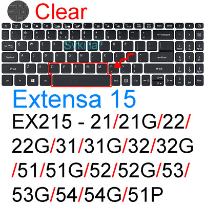 Poklopac tipkovnice za Acer Extensa 14 15 EX214 EX215 31 31G 32 32G 51 51G 52 52G 53 53G 54 54G 55 55G Silikonska zaštitna maska za kožu