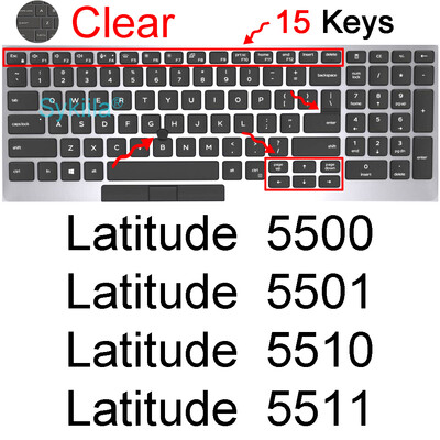 Κάλυμμα πληκτρολογίου για Dell Latitude 15 7520 7530 9510 9520 2 in 1 7000 9000 Laptop Protector Skin Case Εξάρτημα σιλικόνης 15,6 ιντσών