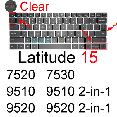 Κάλυμμα πληκτρολογίου για Dell Latitude 15 7520 7530 9510 9520 2 in 1 7000 9000 Laptop Protector Skin Case Εξάρτημα σιλικόνης 15,6 ιντσών