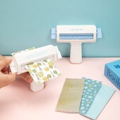 Kreatív Nagy méretű papírtörőgép Munkatakarékos csomagolás Ajándék csomagolópapír tekercs dombornyomás Barkács kézműves papírkivágás dekor