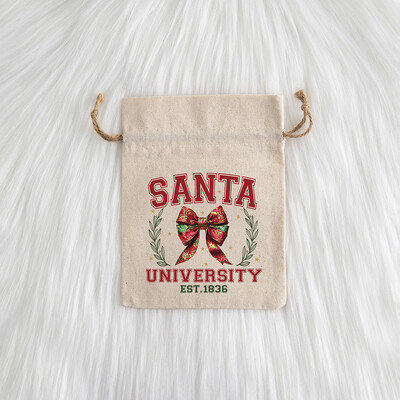 12 komada božićnog nakita Poklon Vrećica s uzicom Djed Mraz Snjegović Pamuk Laneno Platno Vrećica od jute Slatkiši Jabuka Džep