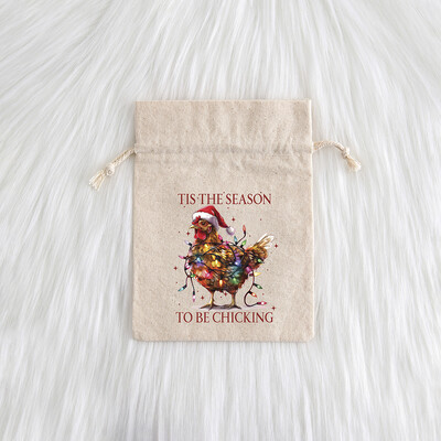 12 komada božićnog nakita Poklon Vrećica s uzicom Djed Mraz Snjegović Pamuk Laneno Platno Vrećica od jute Slatkiši Jabuka Džep