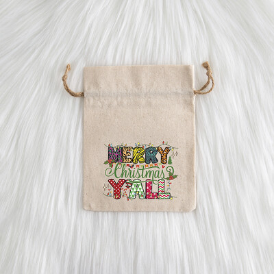 12 komada božićnog nakita Poklon Vrećica s uzicom Djed Mraz Snjegović Pamuk Laneno Platno Vrećica od jute Slatkiši Jabuka Džep