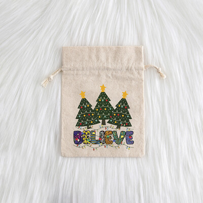 12 komada božićnog nakita Poklon Vrećica s uzicom Djed Mraz Snjegović Pamuk Laneno Platno Vrećica od jute Slatkiši Jabuka Džep