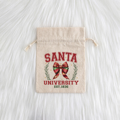 12 komada božićnog nakita Poklon Vrećica s uzicom Djed Mraz Snjegović Pamuk Laneno Platno Vrećica od jute Slatkiši Jabuka Džep