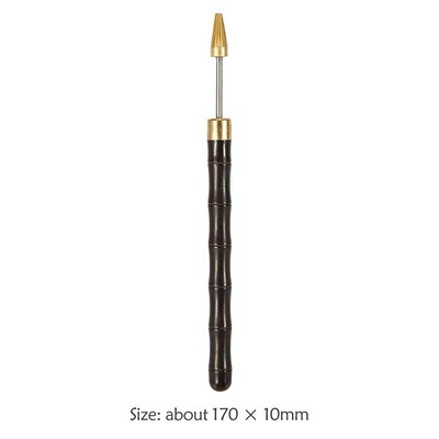 DIY rozsdamentes acél fa nyéllel bőr szélű olajtoll kétvégű ragasztóval bevont roller stick bőr készítő eszköz színező toll