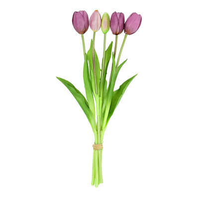 5vnt/puokštė Dirbtinės tulpės silikoninės gėlės stiebai Real Feel PE tulpės Velykų pavasario vainiko vestuvių vakarėlio vazos dekoravimui