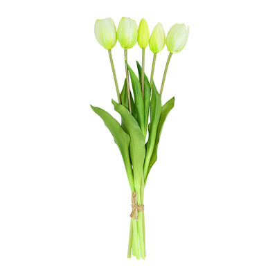 5vnt/puokštė Dirbtinės tulpės silikoninės gėlės stiebai Real Feel PE tulpės Velykų pavasario vainiko vestuvių vakarėlio vazos dekoravimui
