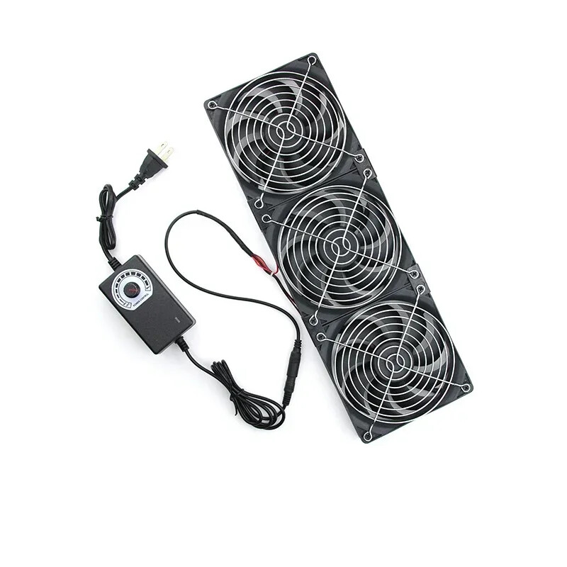 12 cm didelio oro srauto naminių gyvūnėlių veislyno aušinimo ventiliatorius fermos greičio valdymo išmetimo ventiliatorius