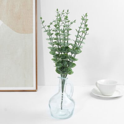 5/10db eukaliptusz szár Mesterséges eukaliptusz levelek otthonra szoba virágok csokor esküvői dekoráció karácsonyi dekoráció