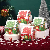 5 ks vianočných snehových vločiek, cukrovinky, vianočný kreslený Santa Claus, kraftový papier, balenie, veselé vianočné darčekové tašky, nový rok