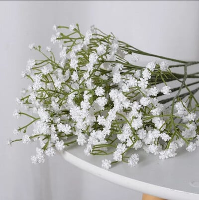 1/3 db fehér Gypsophila művirág esküvői barkácscsokor dekoráció elrendezés műanyag művirág lakberendezés