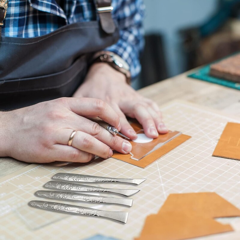 Nož za izradu kože, 1 set od 8 komada alata za rezanje kože Nož za izradu kože za izradu kože Alat za ručni rad od kože DIY