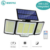 Solárne svetlo Vonkajšie 328/348 LED Integrovaný super jasný senzor pohybu Silný výkon IP65 Vodotesné 3 pracovné režimy Záhradné nástenné