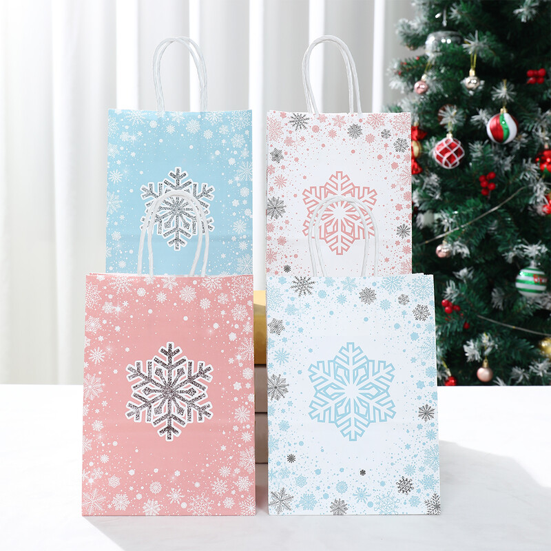 Χριστουγεννιάτικες χάρτινες τσάντες Kraft 2024 Χριστουγεννιάτικες τσάντες δώρων Χαρούμενα χριστουγεννιάτικα ντεκόρ για το σπίτι Χριστουγεννιάτικες τσάντες συσκευασίας Navidad Πρωτοχρονιάς