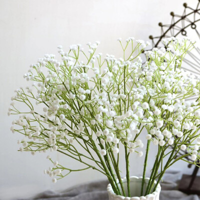 108 galvos 63 cm Kūdikių kvėpavimas Dirbtinės gėlės Plastikinės Gypsophila DIY gėlių puokštės rankų darbo vestuvių vakarėliui namų dekoravimui