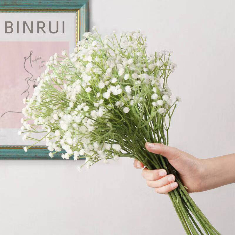 108 galvos 63 cm Kūdikių kvėpavimas Dirbtinės gėlės Plastikinės Gypsophila DIY gėlių puokštės rankų darbo vestuvių vakarėliui namų dekoravimui