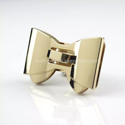 1 τμχ Μεταλλικό παπιγιόν Κλειδαριά περιστροφικό κούμπωμα κλειδαριάς για δερμάτινη τσάντα τσάντα χειροτεχνίας Τσάντα χειρός Τσάντα ώμου Κλείσιμο DIY αξεσουάρ