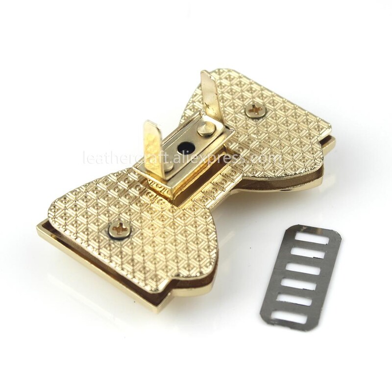 1 ks Kovová mašľa Otočný zámok Twist Lock Spona pre kožené remeselné dámske kabelky Kabelky cez rameno Zapínanie na DIY príslušenstvo