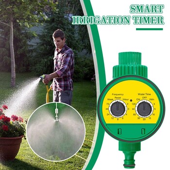 Green Outdoor Smart Irrigate Timer Garden Πλαστικός ηλεκτρονικός ελεγκτής εύκαμπτων σωλήνων Αυτόματη σύνδεση νερού βρύσης Πότισμα F1Z7