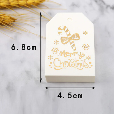 50 ks Veselé Vianoce Vianočné darčekové štítky Červené Biele Papierové Karty Štítky Vianoce Nový rok Párty Tašky Krabice Balenie Visačka Navidad Dodávky