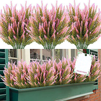 3/5/10 τεμ. Τεχνητά λουλούδια Συσσωρευμένα Πλαστικά Πακέτο Λεβάντας Ψεύτικα φυτά Μπουκέτο γαμήλιου χαλινού Εσωτερική εξωτερική κουζίνα σπιτιού