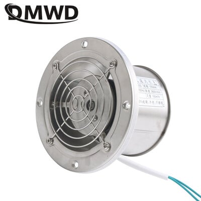 DMWD Ventilator de evacuare de 4 inchi pentru baie cu motor pur din cupru Ventilator extractor de 4 inchi Ventilator de perete pentru toaletă de bucătărie Ventilator de conductă în linie