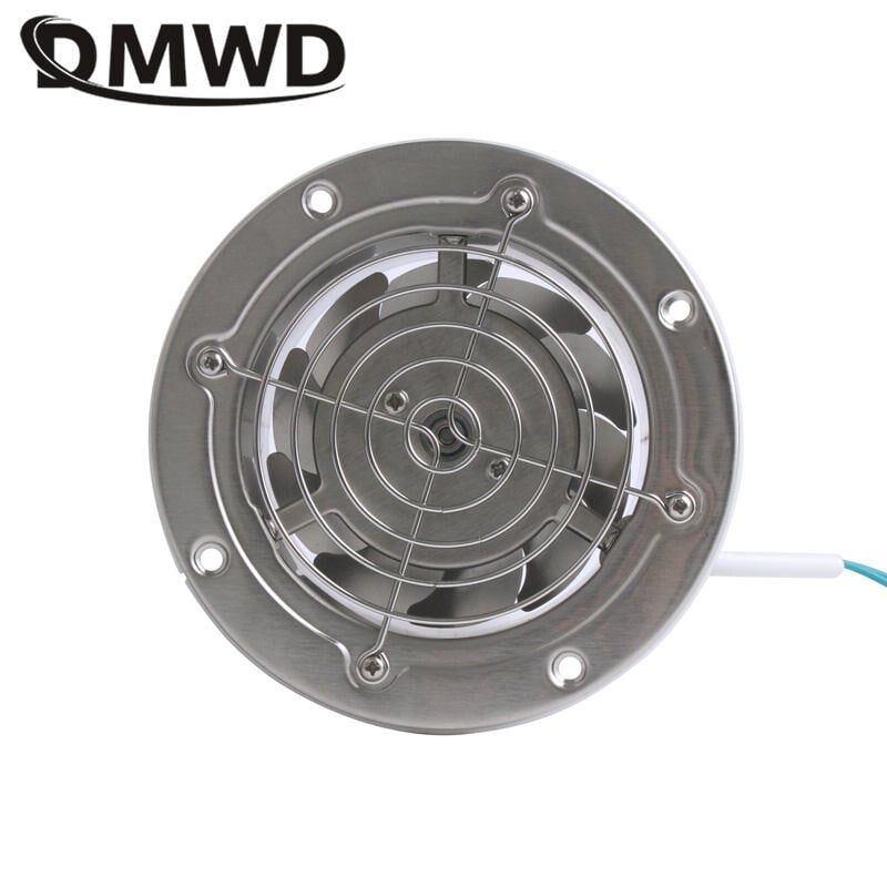DMWD Ventilator de evacuare de 4 inchi pentru baie cu motor pur din cupru Ventilator extractor de 4 inchi Ventilator de perete pentru toaletă de bucătărie Ventilator de conductă în linie