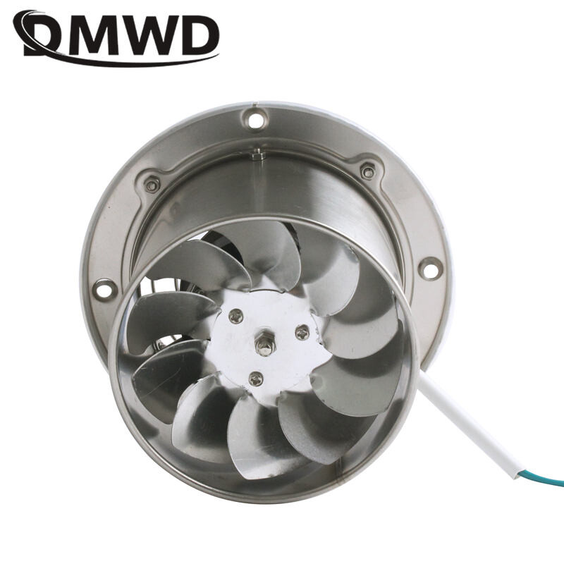 DMWD Ventilator de evacuare de 4 inchi pentru baie cu motor pur din cupru Ventilator extractor de 4 inchi Ventilator de perete pentru toaletă de bucătărie Ventilator de conductă în linie