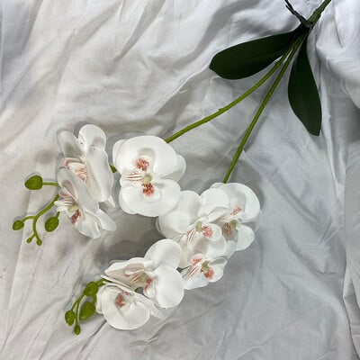 2 vetvičky motýľej orchidey s listom umelý kvet skutočný dotyk umelý kvet svadobná dekorácia rekvizity domáci stôl interiérové dekorácie