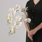 3D Phalaenopsis 69 cm 9-hlavičiek Domáce potreby Umelý kvet 3D Phalaenopsis Skutočné dotykové rastliny Simulácia motýľej orchidey