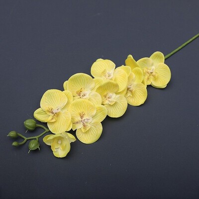 3D Phalaenopsis 69 cm 9-hlavičiek Domáce potreby Umelý kvet 3D Phalaenopsis Skutočné dotykové rastliny Simulácia motýľej orchidey